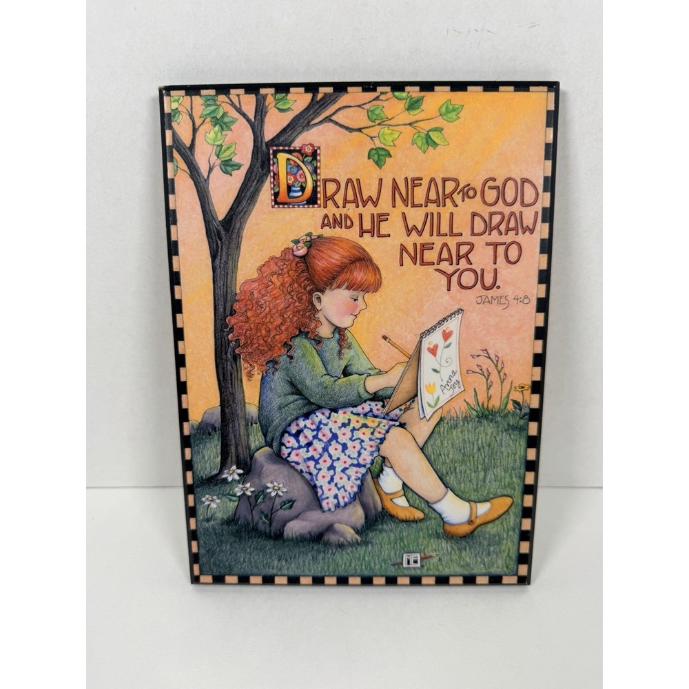 Mary Englebreit Colorplak Collection Wall Plaque "Draw Near To God" 8.5"X6"